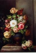 Floral, beautiful classical still life of flowers.079 unknow artist